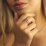 ANILLO IVY BAÑO DE ORO BLANCO - Divain