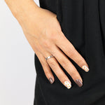 ANILLO LINES BAÑO DE ORO BLANCO - Divain