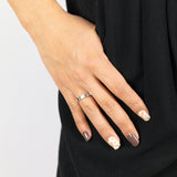ANILLO LINES BAÑO DE ORO BLANCO - Divain
