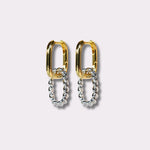 ARGOLLAS CAPRI BAÑO DE ORO BLANCO Y AMARILLO - Divain
