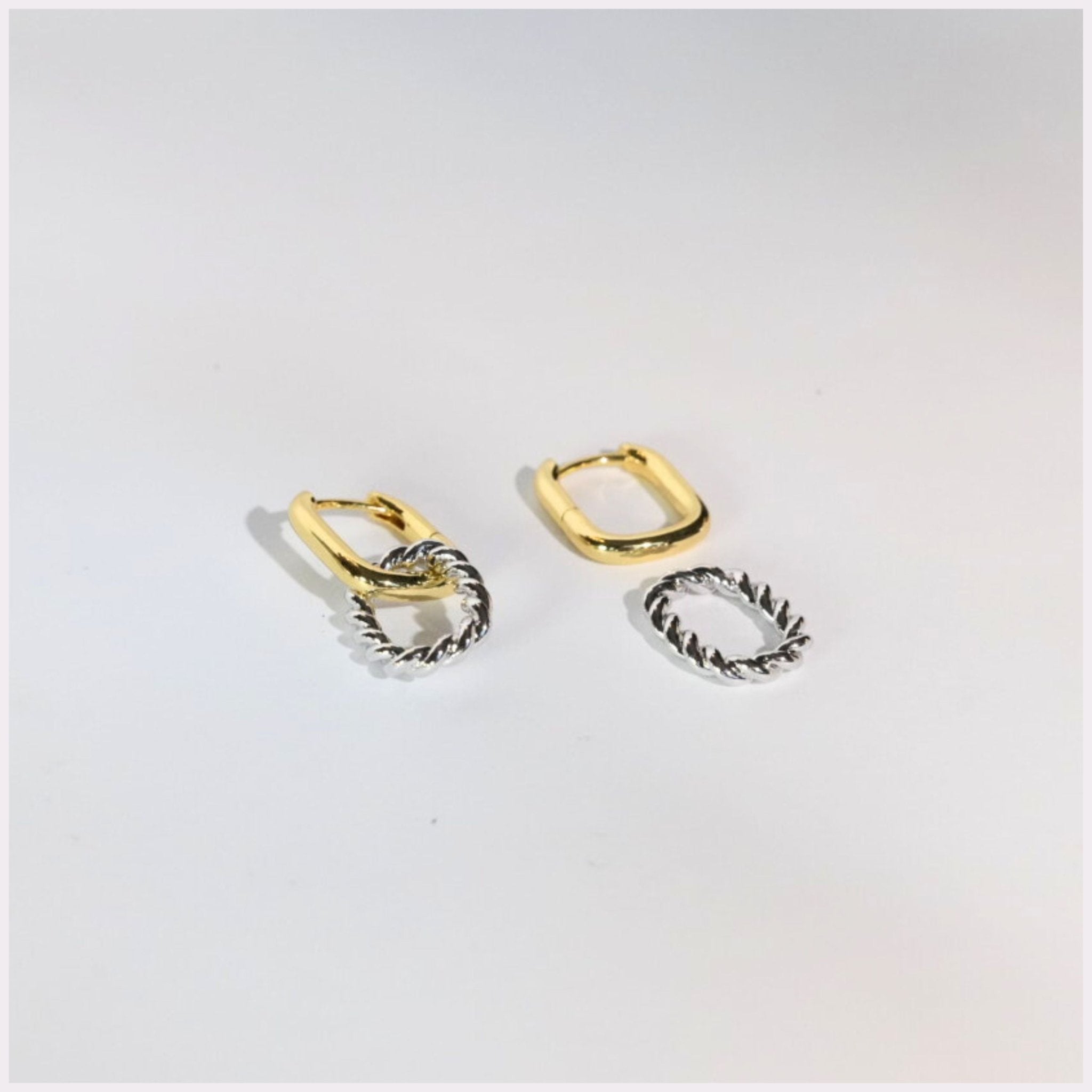 ARGOLLAS CAPRI BAÑO DE ORO BLANCO Y AMARILLO - Divain