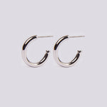 ARGOLLAS CLEO BAÑO DE ORO BLANCO 20 MM - Divain