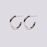 ARGOLLAS CLEO BAÑO DE ORO BLANCO 20 MM - Divain