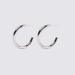ARGOLLAS CLEO BAÑO DE ORO BLANCO 30 MM - Divain