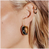 ARGOLLAS GIA MEZCLA BAÑO DE ORO BLANCO Y AMARILLO - Divain